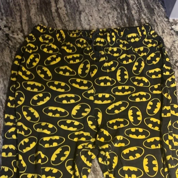 Batman Yellow and Black Logo Sleep Pants - Picture 2 of 3